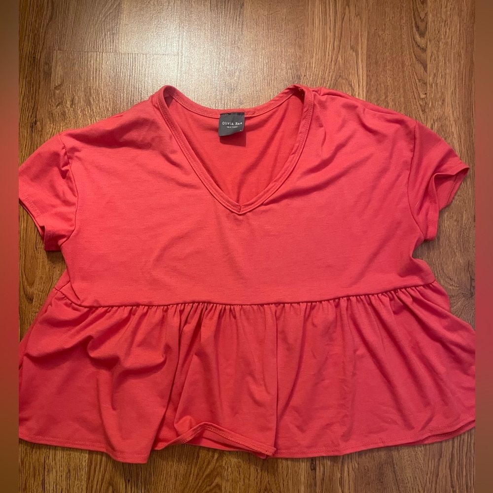 Olivia Rae pink babydoll top
